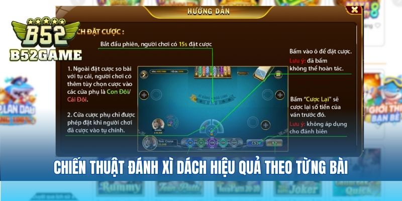 Chiến thuật đánh xì dách hiệu quả theo từng bài