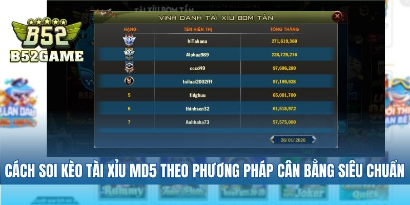 Cách soi kèo tài xỉu MD5 theo phương pháp cân bằng siêu chuẩn
