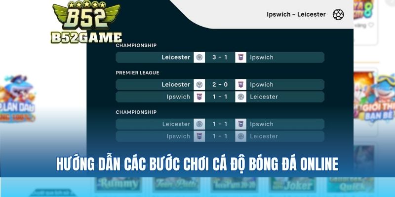 Hướng dẫn các bước chơi cá độ bóng đá online